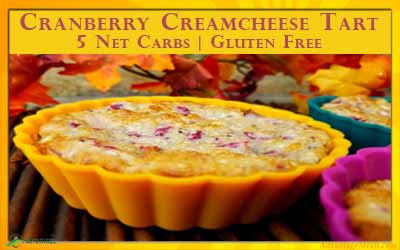 Gluten Free and Keto Cranberry Tart Recipe