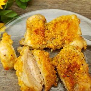 Easy Keto Air Fryer Recipe for Keto Air Fryer Parmesan Chicken Thighs